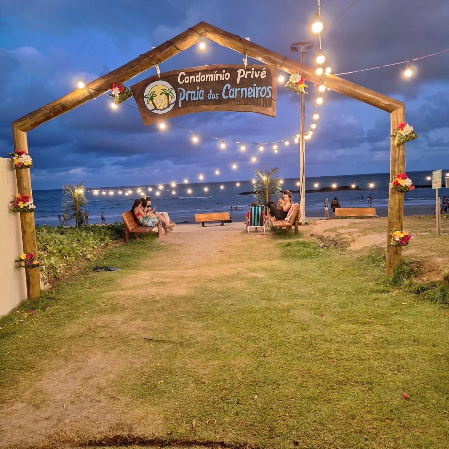Casa Cinza Na Praia Dos Carneiros Em Condominio A Beira-Mar Exteriör bild